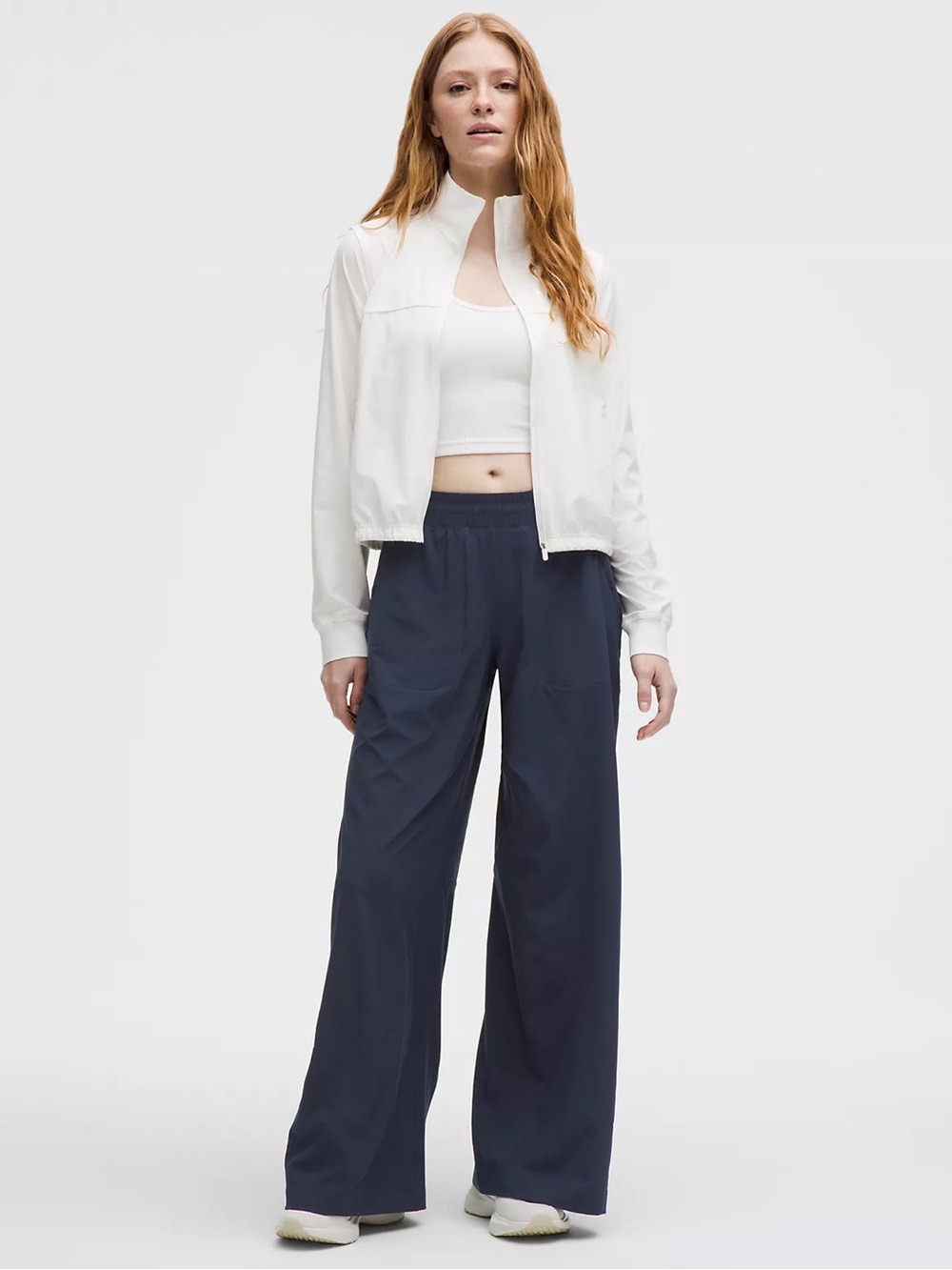 Lululemon Swift Mid-Rise Wide-Leg Navy Pants